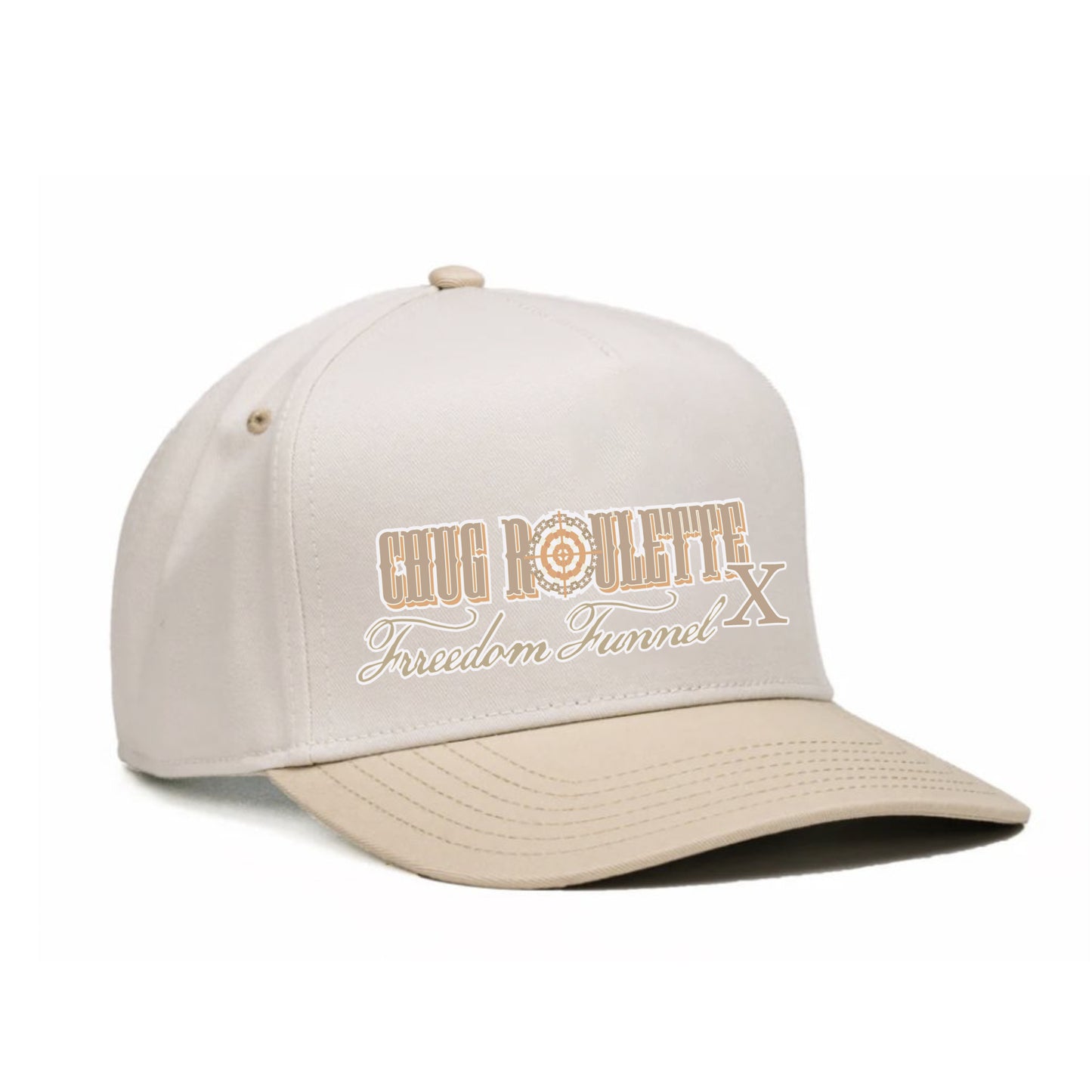 Chug Roulette X Freedom Funnel Off-White & Tan Hat