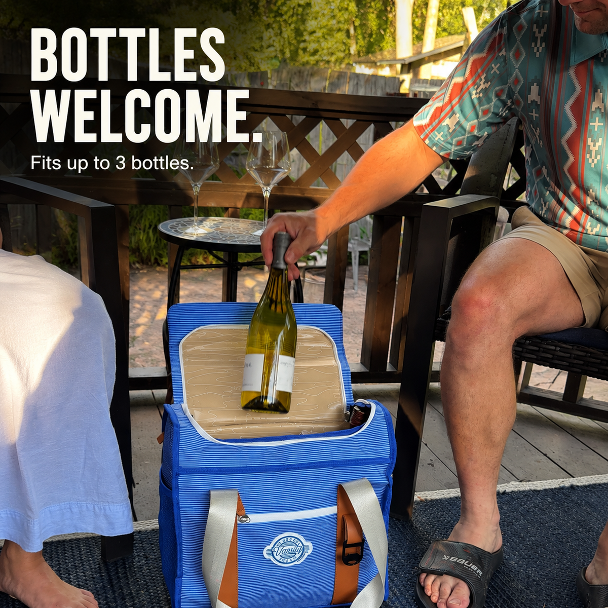 Open Course Cruiser golf cooler used for bottled drinks