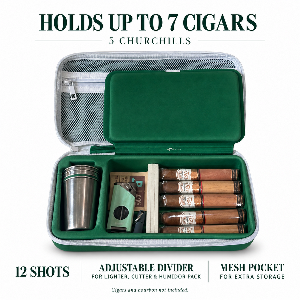 Case Cruiser prototype storage compartment and mesh pocket; contents shown for illustration